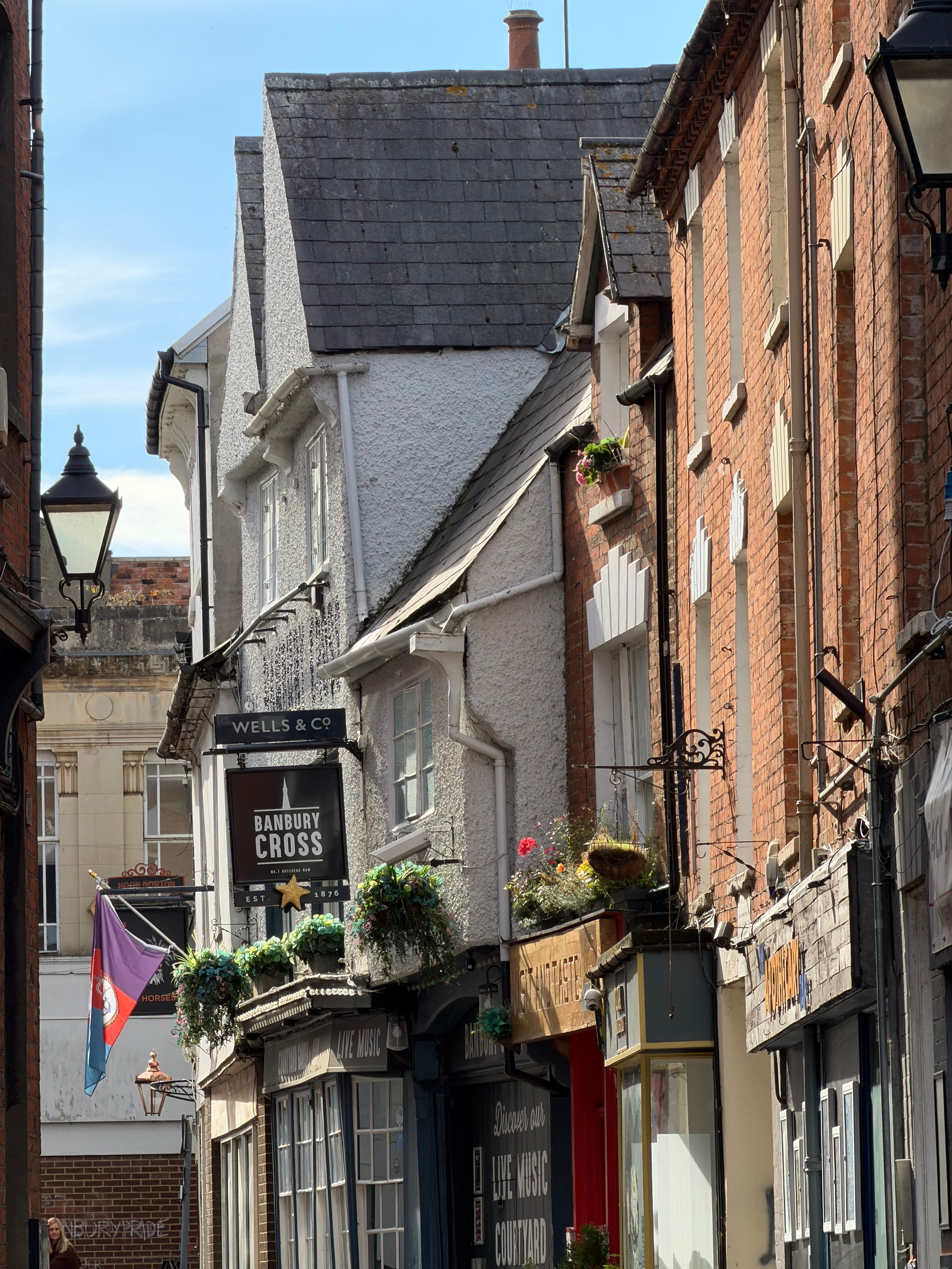 Butcher's Row, Banbury — historic shopfronts on the high street