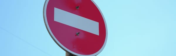 No entry road sign